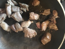 Brown the lamb in olive oil - in two batches